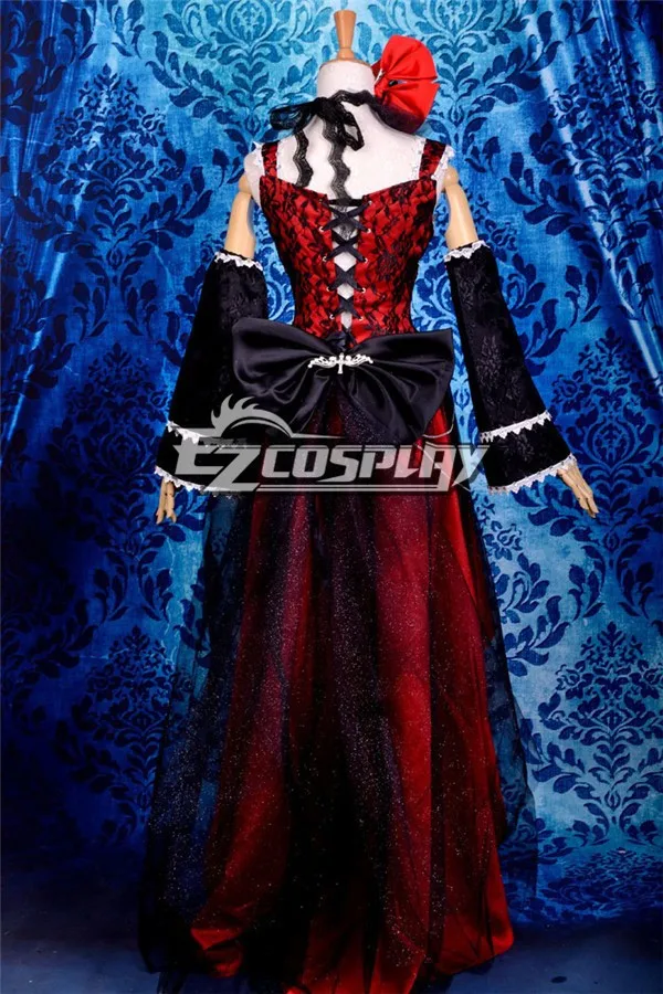 Linijka szlachetny sąd styl SJD czarny + czerwony Gothic Lolita sukienka Cosplay kostium E001