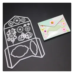 YINISE Flowers Envelope Metal Cutting Dies For Scrapbooking Stencils DIY Album Cards Decoration Embossing Folder Die Cuts CUT