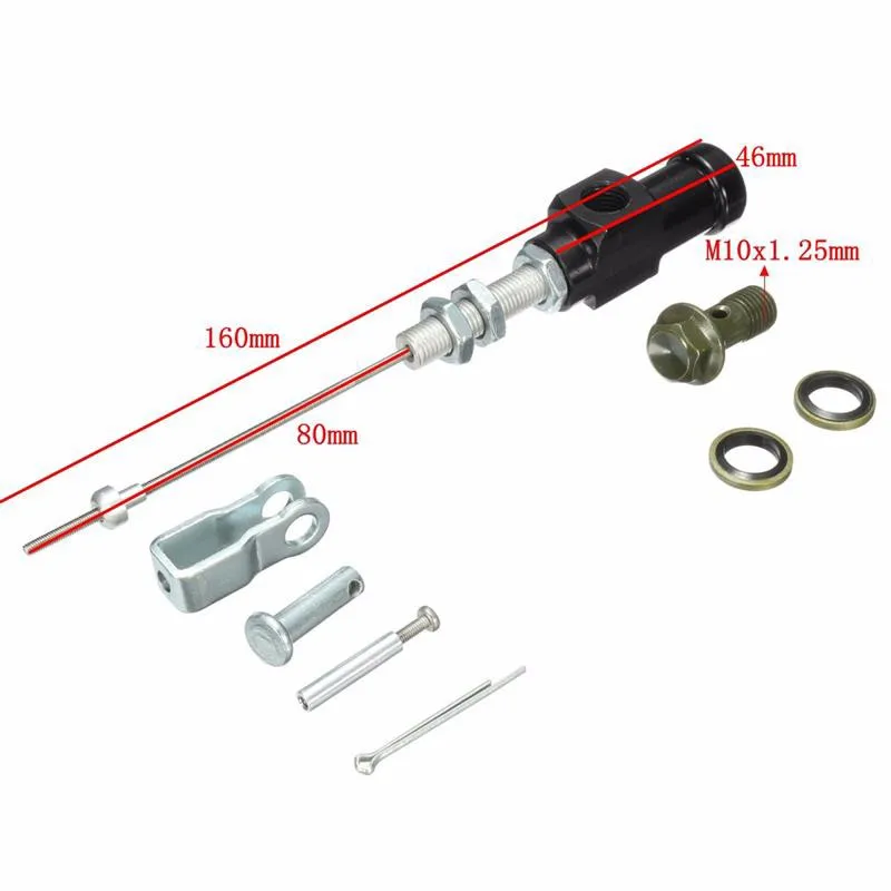 ZSDTRP Motorcycle Hydraulic Clutch Master Cylinder Rod Brake Pump M10x1.25mm For Yamaha/Honda/Suzuki