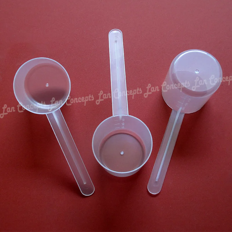 20pcs/lot 30 gram Plastic Measuring Scoop 30g / 60ML Measure Spoons with scales - translucence Free shipping