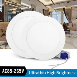 Ultrathin LED Downlight LED Round Panel Light 3W 6W 9W 12W 15W 18W 24W Led Ceiling Recessed Grid  Lamp Nature Lighting 110V 220V