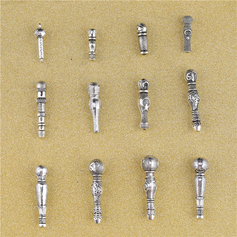 20 sztuk wiele stylów koraliki Charms stop długie koraliki w kształcie kija dekoracje na bransoletkę naszyjnik DIY akcesoria do wyrobu biżuterii