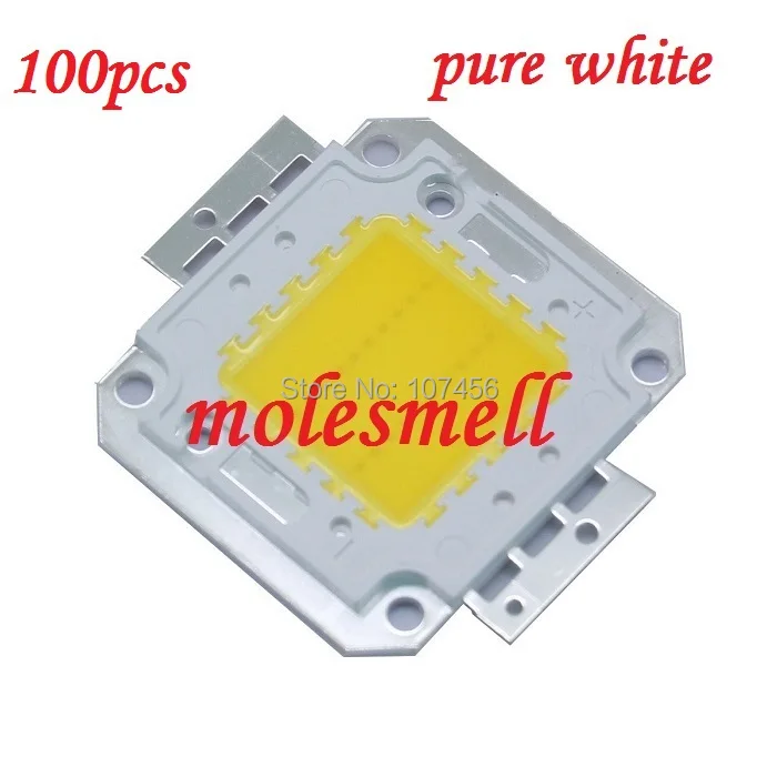 100pcs 20W LED Integrated High power LED Beads white 650-700mA 30-34V 2000LM 40mil Taiwan Chips fast shipping