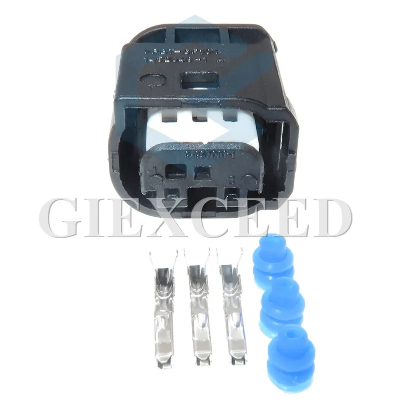 

2 Sets 3 Pin AC Assembly 1-1452049-1 Pressure Switch Cold Air Pressure Sensor Socket Waterproof Throttle Pedal Plug For BMW BENZ