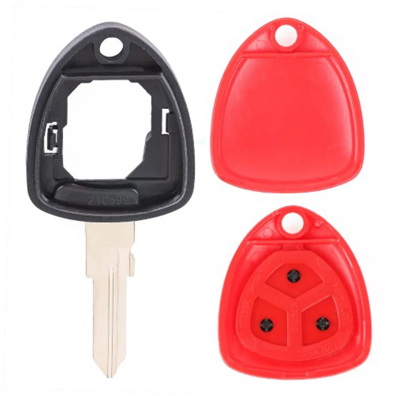 KEYECU for Ferrari 488 GTB 2016 2017 2018 Replacement 4 Buttons Smart Remote Key Shell Case Housing Fob With Uncut Blade