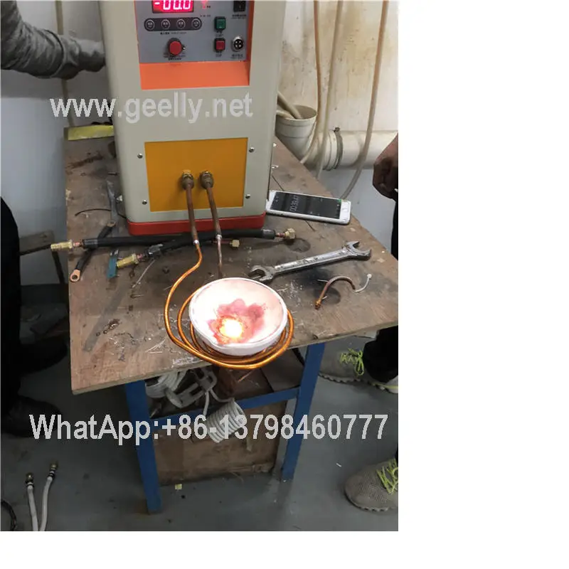 12KW Ultra high frequency Induction melting machine for melting Gold silver copper brass  with Ultra fast melting speed