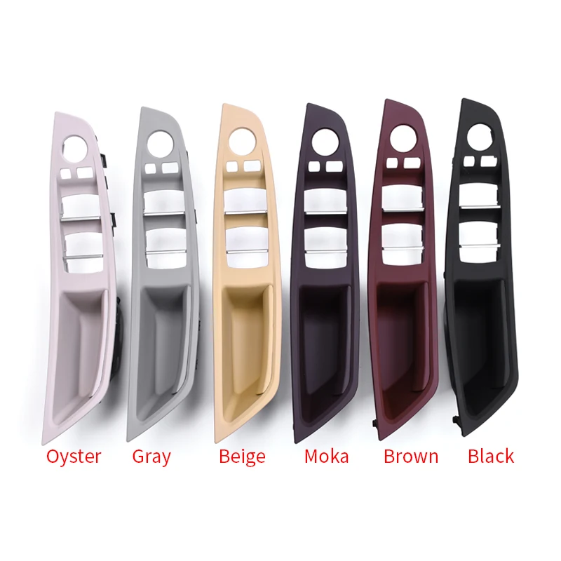 LHD RHD 6 Colors 7PCS Interior Door Leather Pull Handle Set Replacement for BMW 5 Series F10 F11 F18 520 523 525 528 530 535