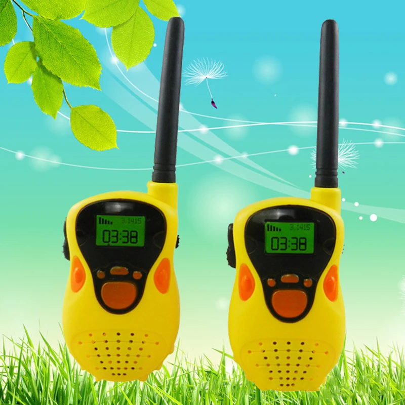 2 Buah 1 Pasang Mainan Walkie Talkie Mini Genggam Portabel Anak Walkie Talkie Radio Luar Ruangan Mainan Interphone untuk Hadiah Anak-anak