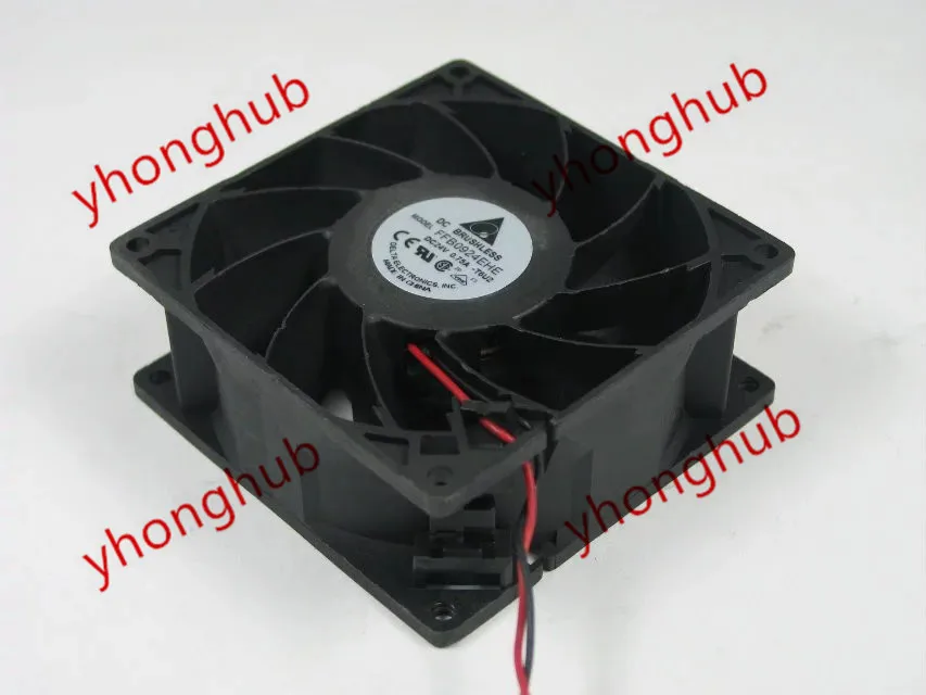 Delta Electronics FFB0924EHE T6U2 DC 24V 0.75A 90x90x38mm Server Cooling Fan