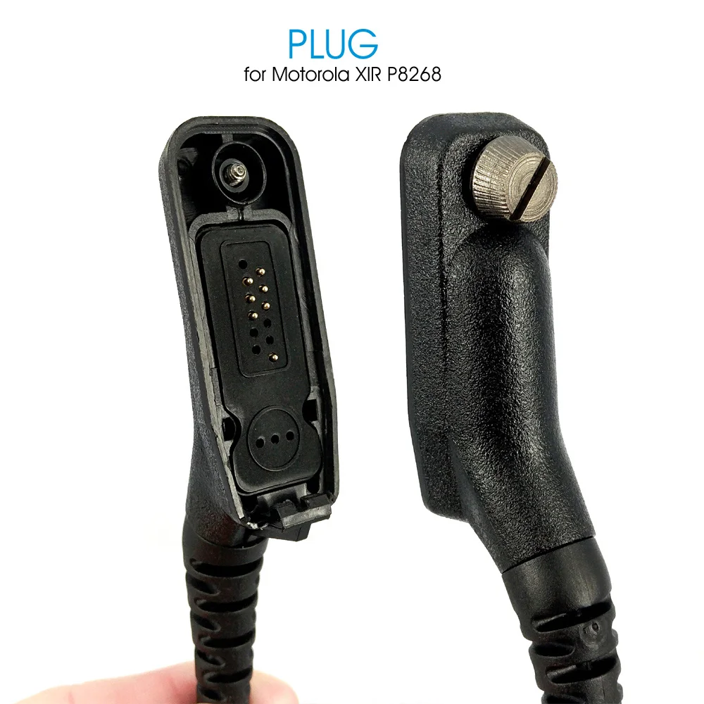 Curve Earpiece Headset Mic for Motorola XIR P8268 P8260 P8200 APX4000 APX2000 APX6000 XPR6300 MTP6550 Walkie Talkie Ear Hook