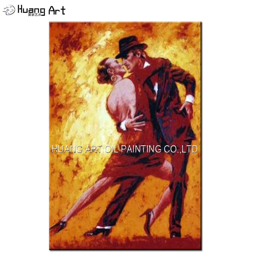 Artist Hand-painted High Quality Impression Flamenco Dancer Oil Painting on Canvas Terence Gilbert Golden Tango Oil Painting