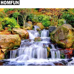 HOMFUN punta quadra/rotonda 5D pittura diamante fai da te 