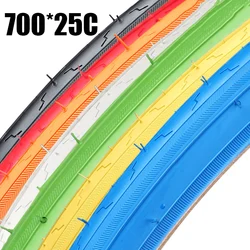 High quality 700*25C 25-622 Road Bike Tyre Bicycle Tires Fixed Gear bike Road Bicycles Cruisers Tire 7 Color Bicycle Accessories