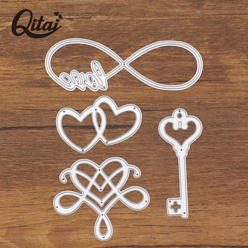 Lock Your Heart QITAI 4pcs/pack Cutting Dies DIY Paper Child Intelligence Metal Material Creative Decoration Scrapbooking MD206