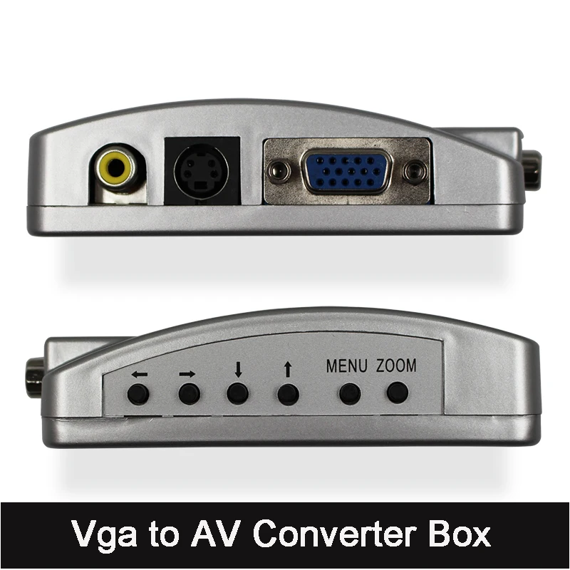 

VGA To TV AV RCA Signal Composite Adapter Converter Video Switch Box PC To TV AV Monitor Composite for Computer Laptop PC