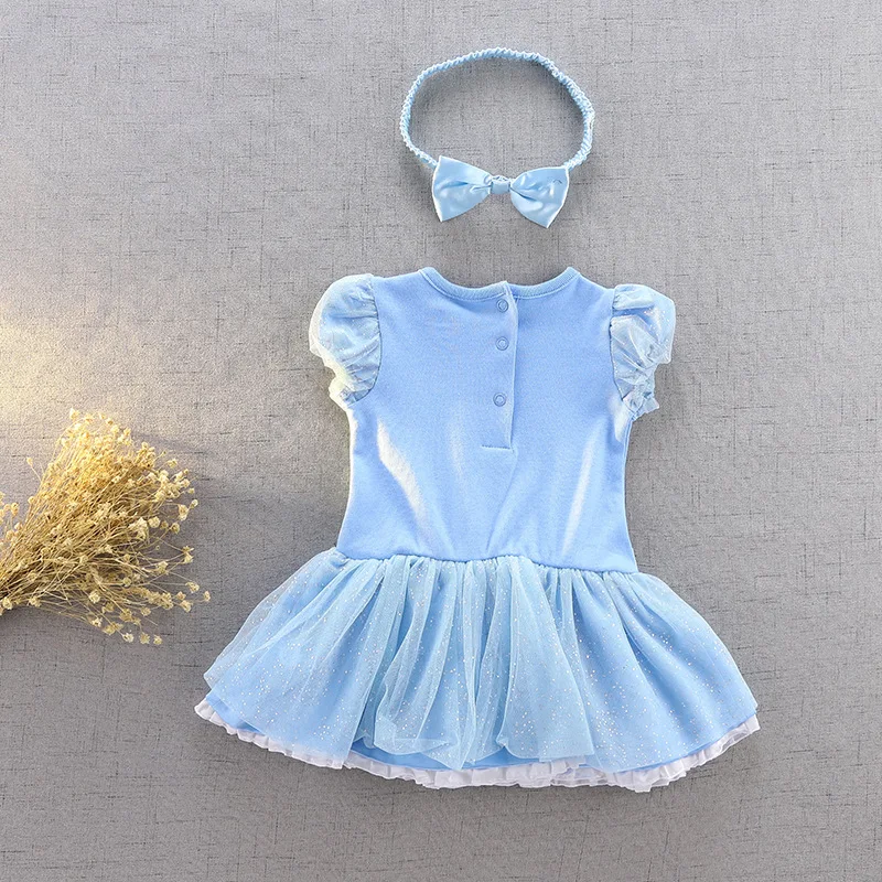 Baby Girl Clothes Summer Newborn Baby Rompers Bodysuit 1st Birthday Party Dress For Baby Girl Mermaid Snow White Baby Costume