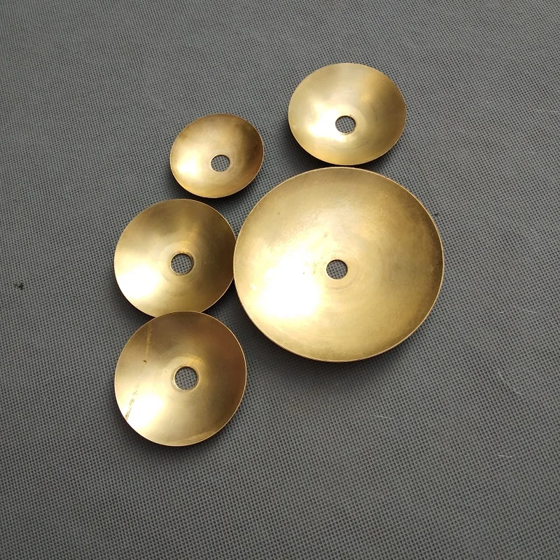 2pcs/lot 40~180mm lamp base lampshade tray Metal cap arc cover pure copper brass cap flying saucer lighting accessories