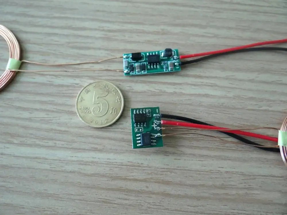 Wireless di Carico del Caricatore del Trasmettitore + Ricevitore Bobina Modulo di Alimentazione 5V 500mA F/MP3 MP4 del telefono di Ricarica