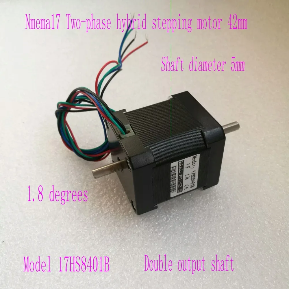 

10pcs 17hs8401b CNC stepper motor 78oz-in (Dual shaft) stepping motor/1.8A CNC Robot 3D, I3Reprap Printer stepping motor/1.8A