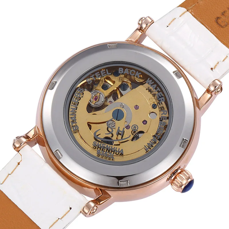 New Women\'s Mechanical Watches Shenhua Woman Watches 2020 Brand Luxury Rose Gold Automatic Mechanical Skeleton Watch Hodinky