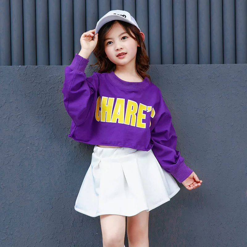 Girls Hip Hop Dance Skirt Ballroom Clothes for Boys Girls Jazz Dancing White Skirt Children Dancewear Clothing Stage Costumes