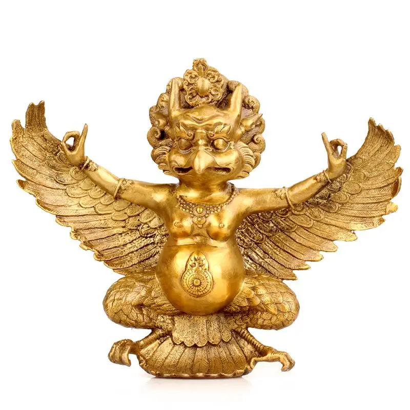 pure copper brass eagle Garuda buddha statue exorcise evil spirits Home decor   handicrafts figurine buddhist figure