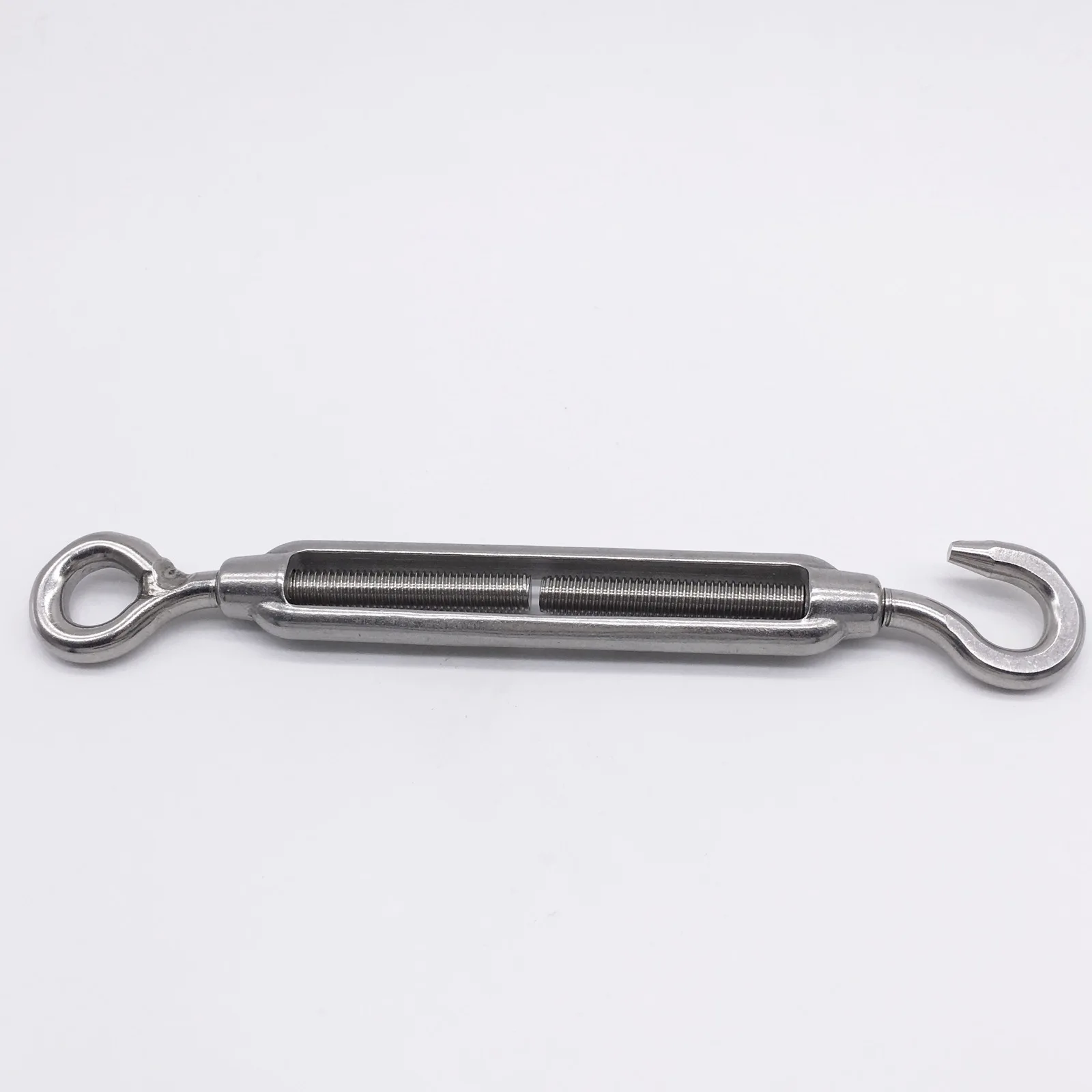 Wkooa M12 Stainless Steel 304 Turnbuckle Hook to Eye Wire Rope Tension