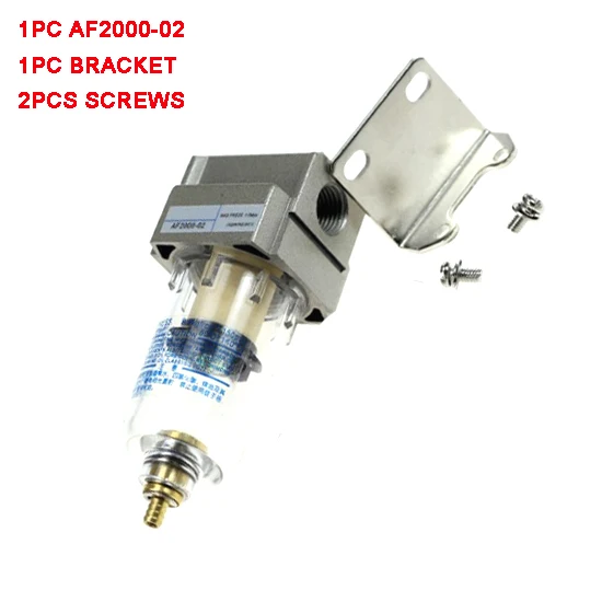 Frete Grátis 1/4 "Compressor De Ar Comprimido Em Linha de Umidade Água AF2000-02 Filtro Armadilha w Suporte De Montagem Na Parede