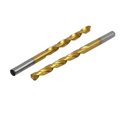 5.2mm Drilling Diameter Titanium Plated Straight Shank Twist Drill Bit 10pcs