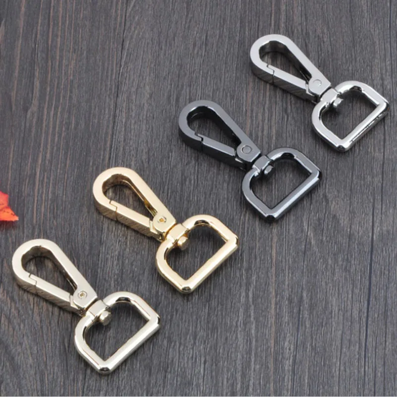 High quality Metal Handbag Bag Clasps Lobster Swivel Trigger Clips Snap Hooks Buckles Carabiner Gold leather craft