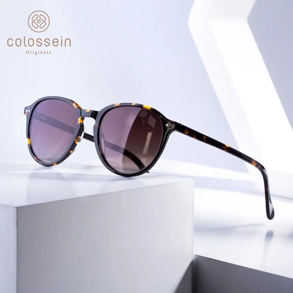 

COLOSSEIN Sunglasses Women Vintage Cat Eye Coating Sun Glasses Polarized Black Brown Frame Men UV400 handcrafted Gafas De Sol