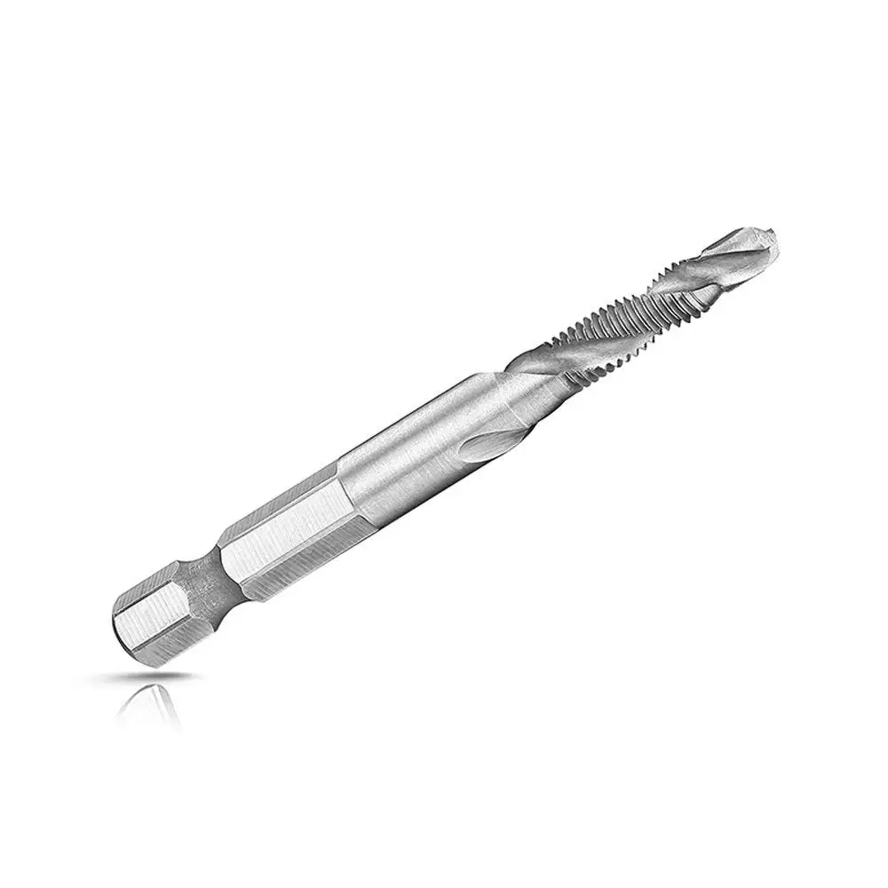 6 pezzi M3-M10 vite punte da trapano rubinetti HSS lavorazione del legno combinazione metrica Bit acciaio ad alta velocità luminoso 1/4 "IN cambio rapido esagonale