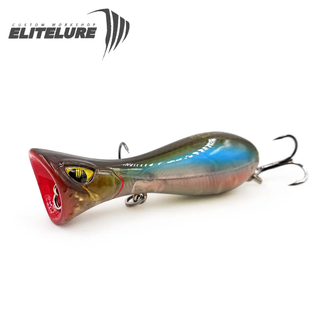 MUYU Popper 70mm/12.5g Big Mouth Top Water Lures Surface Topwater Sea Artificial Baits For Peacock Bass Pike Fishing