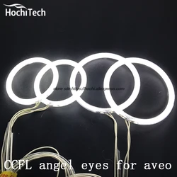 HochiTech WHITE 6000K CCFL Headlight  Angel Demon Eyes Kit angel eyes light for Chevrolet Sonic T300 2011 2012 2013 2014