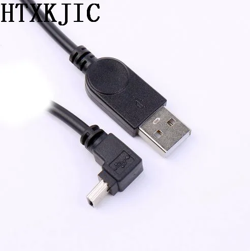 USB 2.0 A Male Plug to 90 Degree angled Up Mini USB 5Pin Adapter Converter Data Short Cable