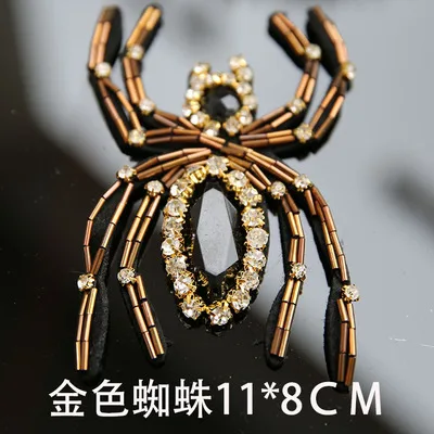 Manuale nail bead paillettes patch stick insetto libellula spider applique zona del ricamo abbigliamento decorazione ape patch