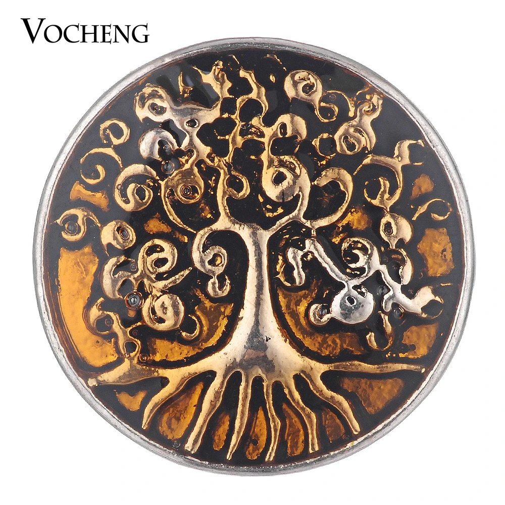 

Vocheng Ginger Snap Family Tree Button Jewelry Painted Design 4 Colors 18mm Vn-1773