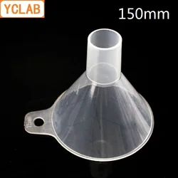 YCLAB 150mm Funnel PP Plastic Flat Head Polypropylene Laboratory Chemistry Equipment