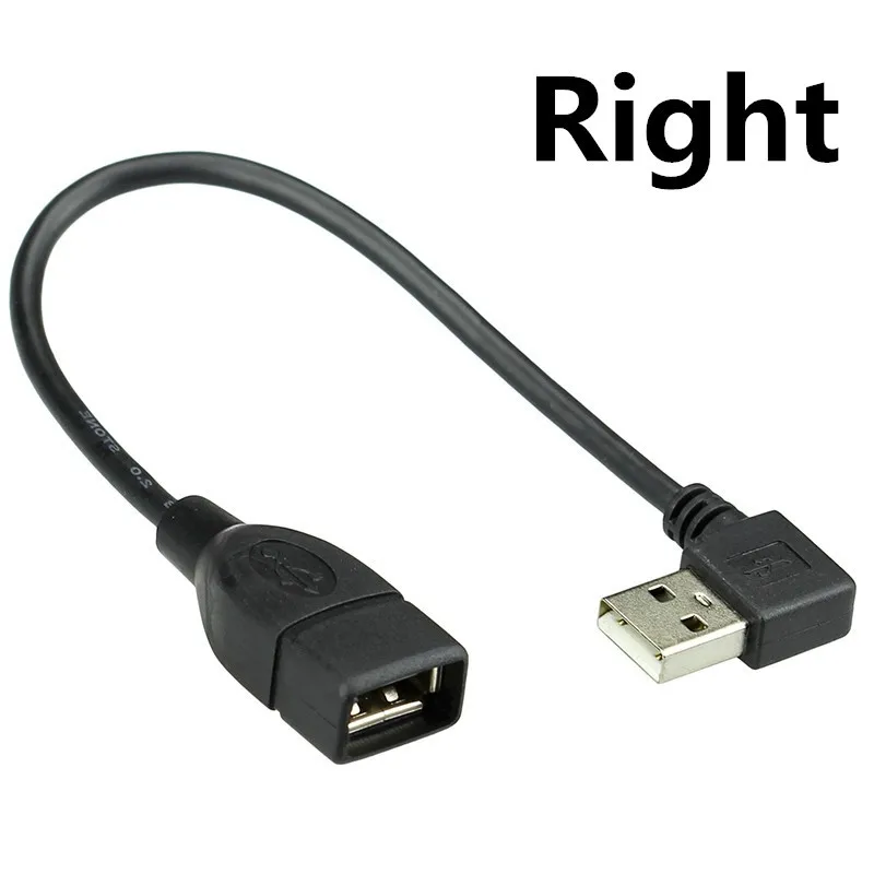 USB A female to USB A Male 90 degree Left /Right /Up/Down Angle adapter Extension Adapter cable  USB2.0 male to female cord 20cm