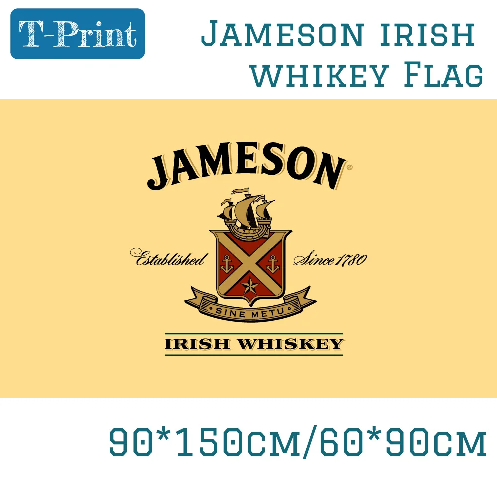 

3x5 Feet 90*150cm 60*90cm Jameson Irish Whiskey 100% Polyester Flag For Home Office Decoration Party Bar