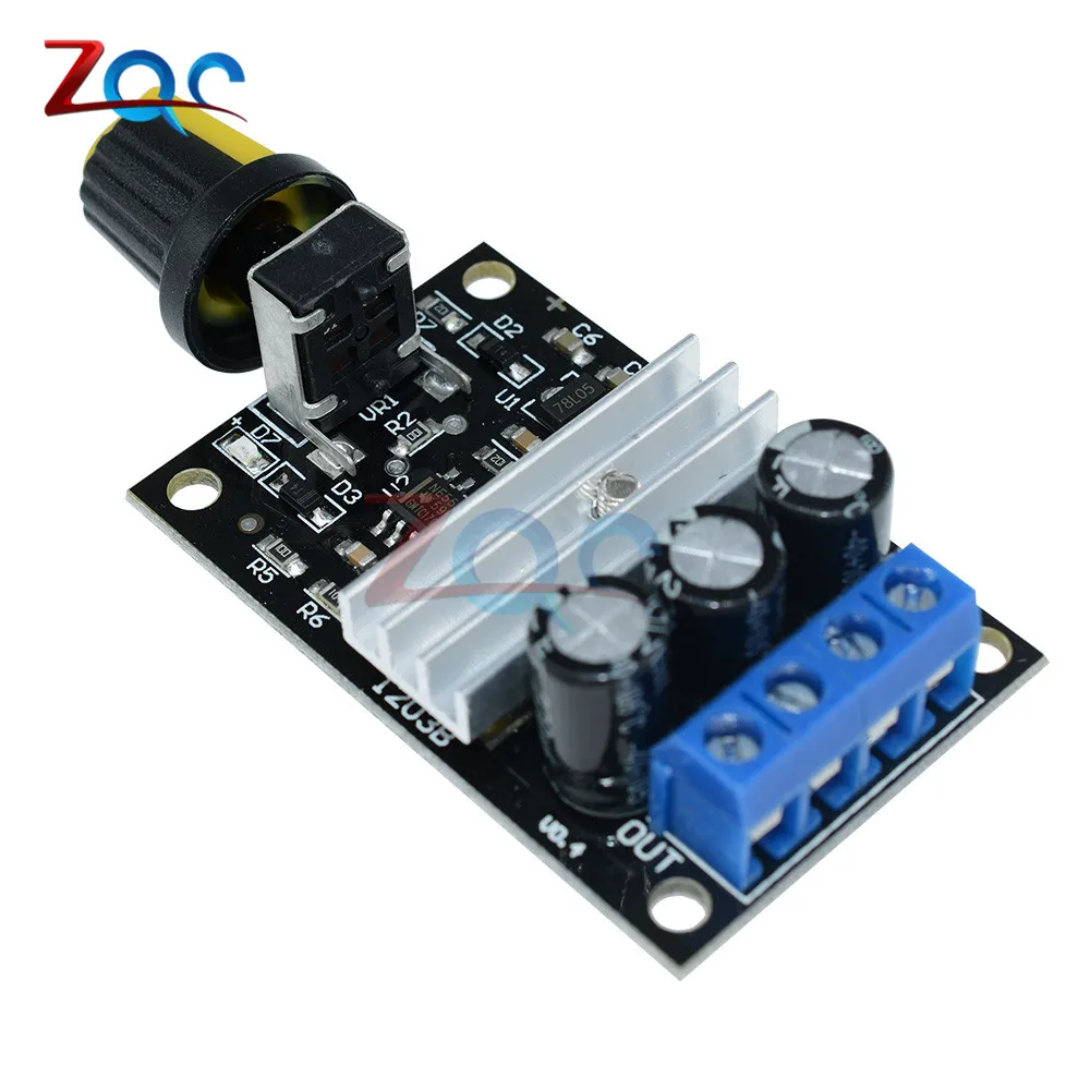 DC 6V 12V 24V 28VDC 3A 80W PWM Motor Speed Controller Regulator Adjustable Variable Speed Control With Potentiometer Switch