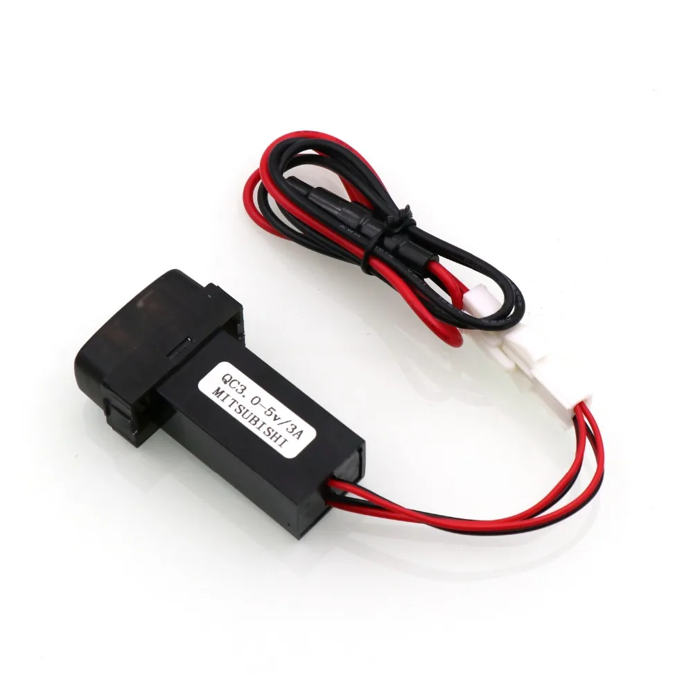 Uso del zócalo de interfaz USB de carga rápida QC3.0+5V 3A para Mitsubishi, Asx, Lancer, Outlander, Pajero.