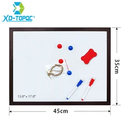 Xindidi-신제품 마그네틱 쓰기 보드, 35x45cm, 10 가지 색상, MDF 프레임, 화이트 보드, 메시지 드라이 지우기, 무료 배송, WB24