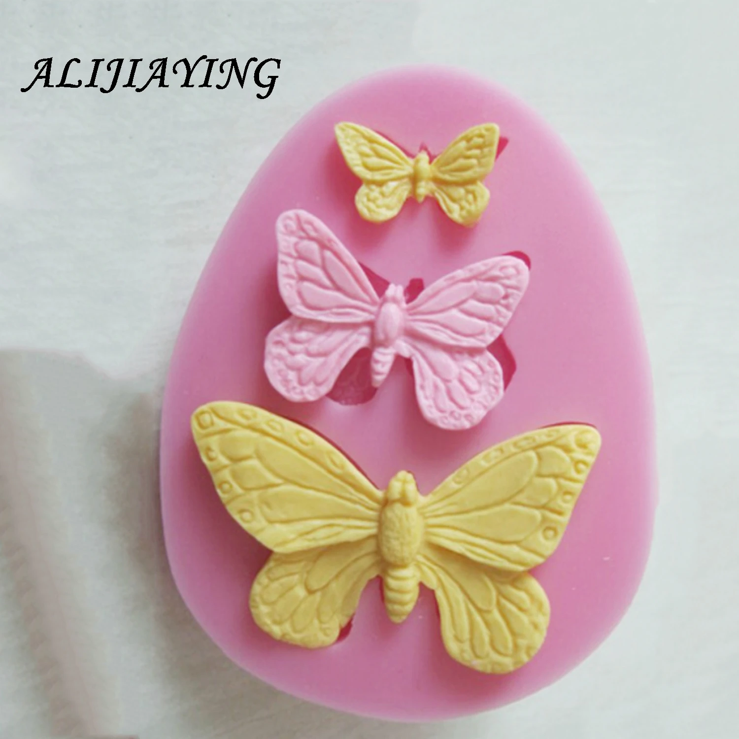 Moldes de silicona con forma de mariposa para decoración, herramientas de decoración de pasteles, chocolate, fondant, boda, 1 piezas, D0101