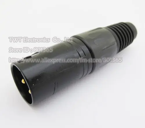 

10x XLR 3Pin штекер микрофон Микрофон Разъем Черный с позолоченным штифтом, бесплатная доставка