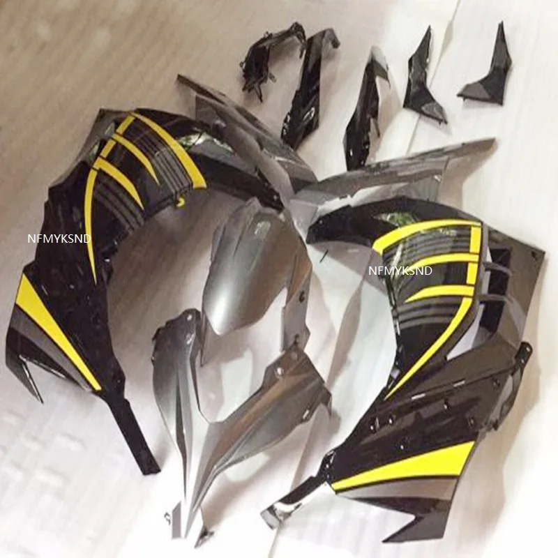 

Black/yellow Fairing Kits For Kawasaki ZX300R 2013 - 2015 Black Plastic Fairings EX300 15 13 14 ABS Fairing Ninja 300