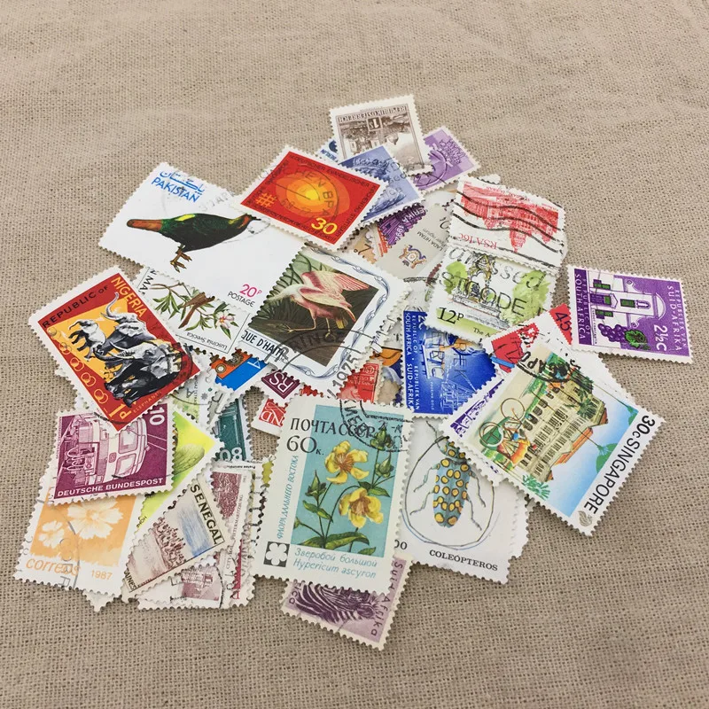 100 Pcs / lot Postage Stamps Good Condition Used With Post Mark From All The World Wide For Collecting Gift