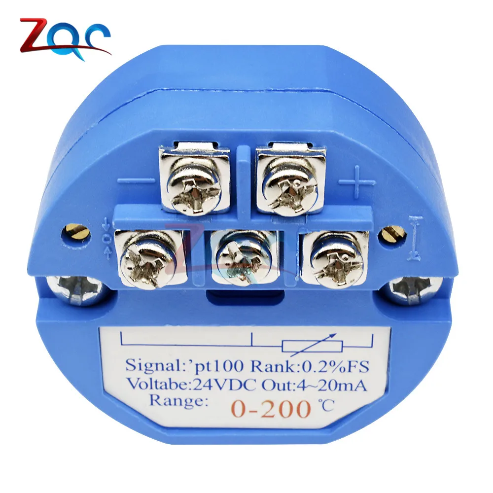 Sensor e transmissor de temperatura rtt pt100, dc 24v 0-200 graus de alcance, sensores de temperatura