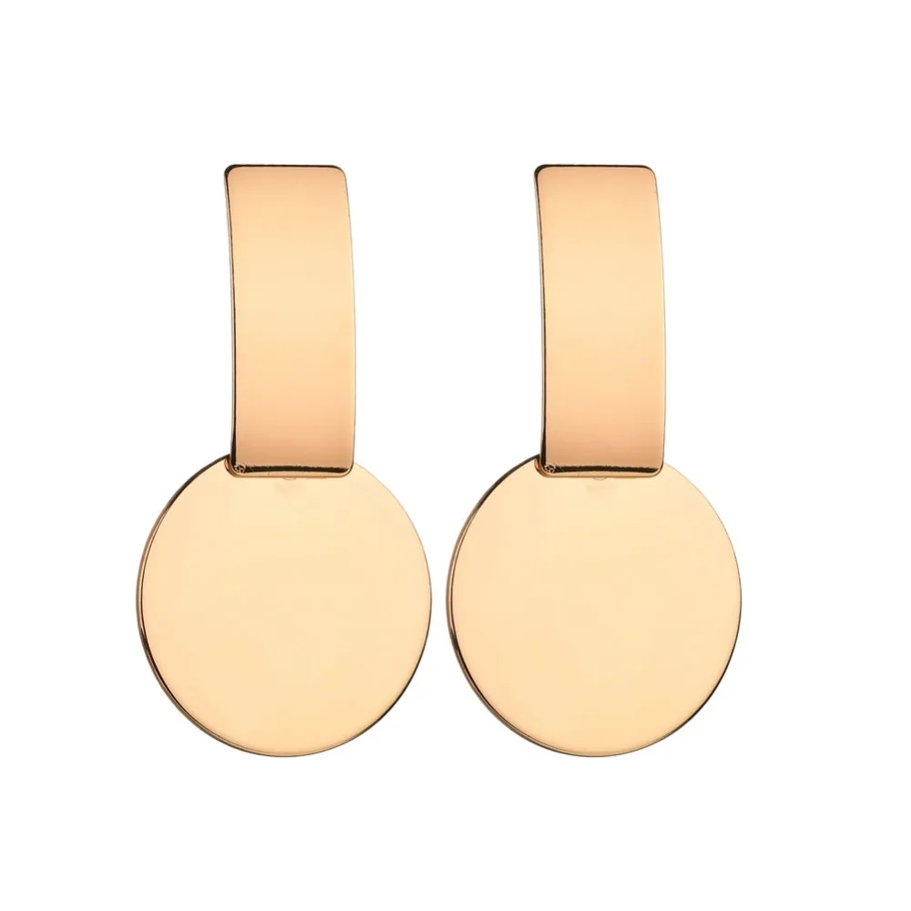 Statement Metal Drop Dangle Earrings For Women Geometric Round Leaf Vintage Ear Wedding Party Gifts Bijoux Punk Jewelry