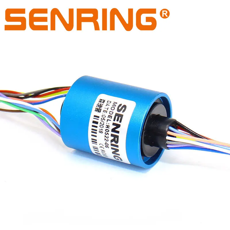 Mini Bore Slip Ring 5mm Hole Size OD 22mm Electrical Slip Ring 6/12 circuits 2A Signal Transmit without flange